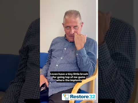 Patient video about looking after dental implants
